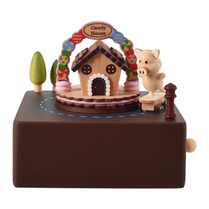 Little Pig Cute Cartoon Wooden Music Box Children's Model Room Decoration Music Box 
Little Pig Cute Cartoon Wooden Music Box Children's Model Room Decoration Music Box