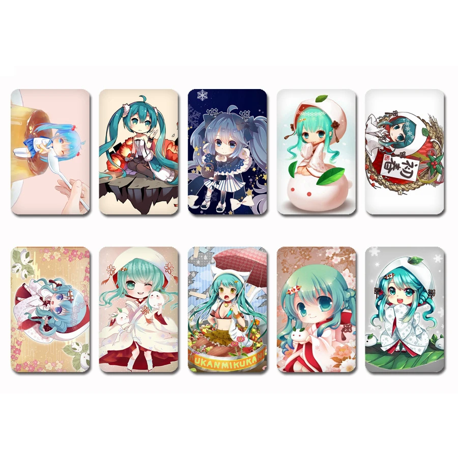 Q Version Set of 10 Anime Stickers Hatsune Miku Metro Bank Card Student Card Sticker Pack Toy Gift Kawaii 
Q Version Set of 10 Anime Stickers Hatsune Miku Metro Bank Card Student Card Sticker Pack Toy Gift Kawaii