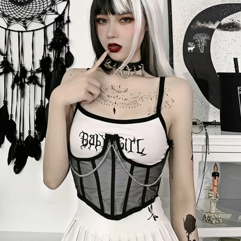 Ladies Mesh Corset Tops Short Belts Sexy Solid Belts New Ladies Corset Tops Women Dress Tank Tops Fashion Luxury Designer Brands
Ladies Mesh Corset Tops Short Belts Sexy Solid Belts New Ladies Corset Tops Women Dress Tank Tops Fashion Luxury Designer Brands