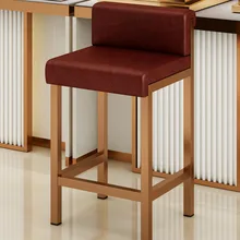Modern Barstool Bar Chair Reception Desk Vanity Cushions Square Bar Stool Waterproof Make Up Sillas Para Comedor Home Furniture