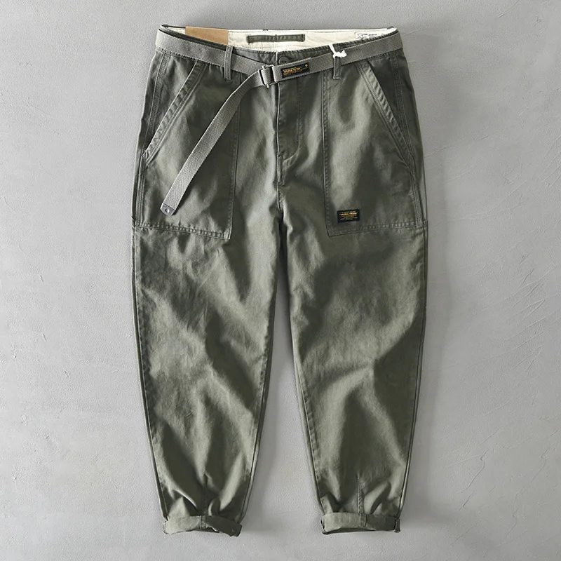 Autumn Winter 100% Cotton Men Cargo Pants Korean Style Male Casual Loose with Belt Trouser Vintage Trendy Brand Men's Clothing
Autumn Winter 100% Cotton Men Cargo Pants Korean Style Male Casual Loose with Belt Trouser Vintage Trendy Brand Men's Clothing