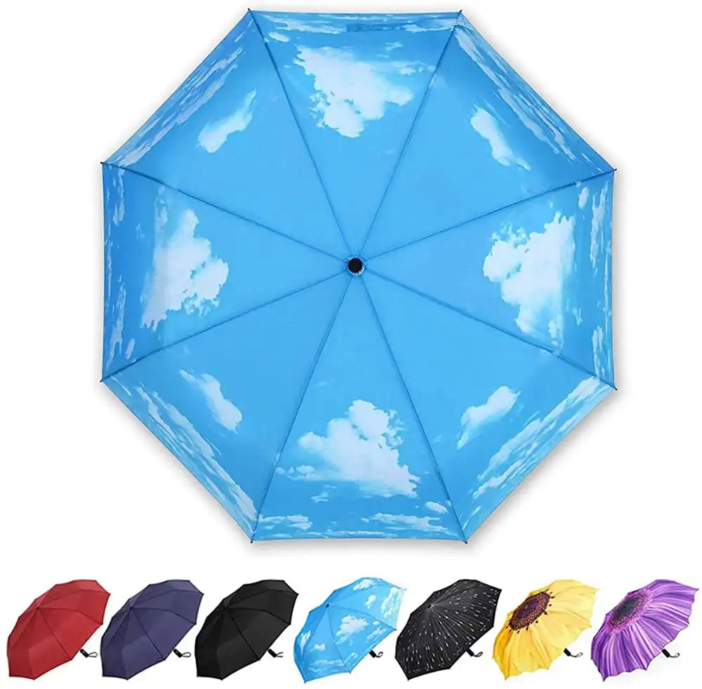 Travel Umbrella - Windproof, Reinforced Canopy, Tested in 60mph Winds, Strong Reinforced Windproof Umbrella, One Touch Auto Open
Travel Umbrella - Windproof, Reinforced Canopy, Tested in 60mph Winds, Strong Reinforced Windproof Umbrella, One Touch Auto Open