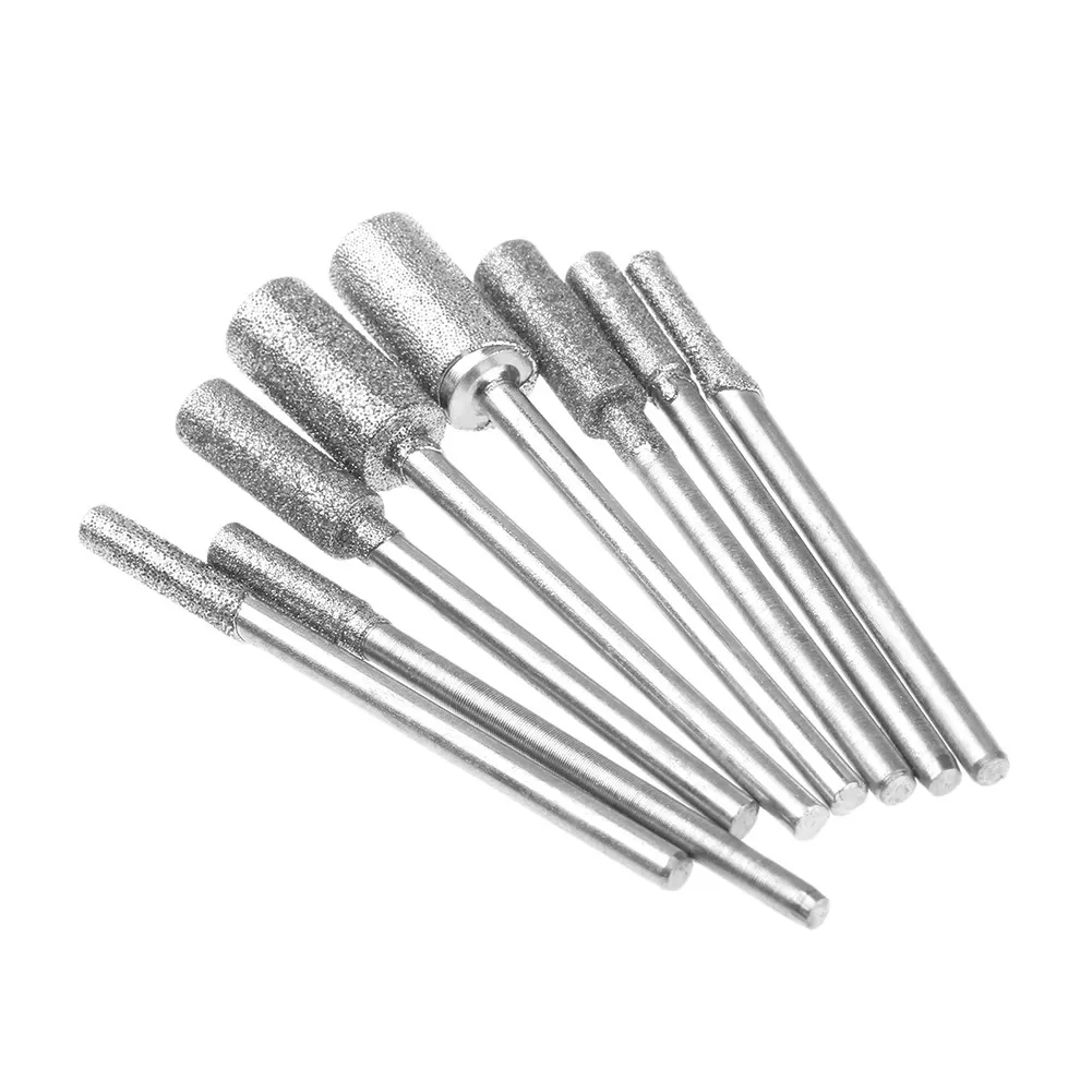 8Pcs Diamond Cutting Grinding Head Mounted Points Bit 2.35mm Shank Jade Stone Carving Polishing Rotary Tool Fast Shipping
8Pcs Diamond Cutting Grinding Head Mounted Points Bit 2.35mm Shank Jade Stone Carving Polishing Rotary Tool Fast Shipping