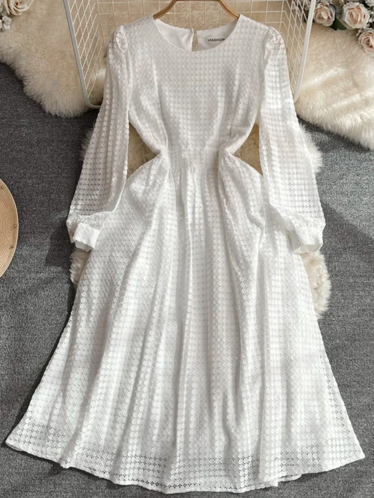 Autumn Elegant and Chic White Black Dresses for Women Vintage A-Line French Style Midi Party Dress Female Fashion Clothes New
Autumn Elegant and Chic White Black Dresses for Women Vintage A-Line French Style Midi Party Dress Female Fashion Clothes New