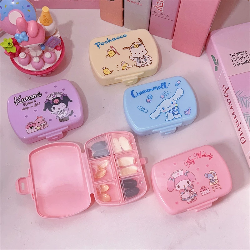 Sanrio Kawaii HelloKitty портативный контейнер для таблеток шесть отсеков Cinnamonroll Melody аниме коробка для хранения путешествий портативная коробка для лекарств
Sanrio Kawaii HelloKitty портативный контейнер для таблеток шесть отсеков Cinnamonroll Melody аниме коробка для хранения путешествий портативная коробка для лекарств