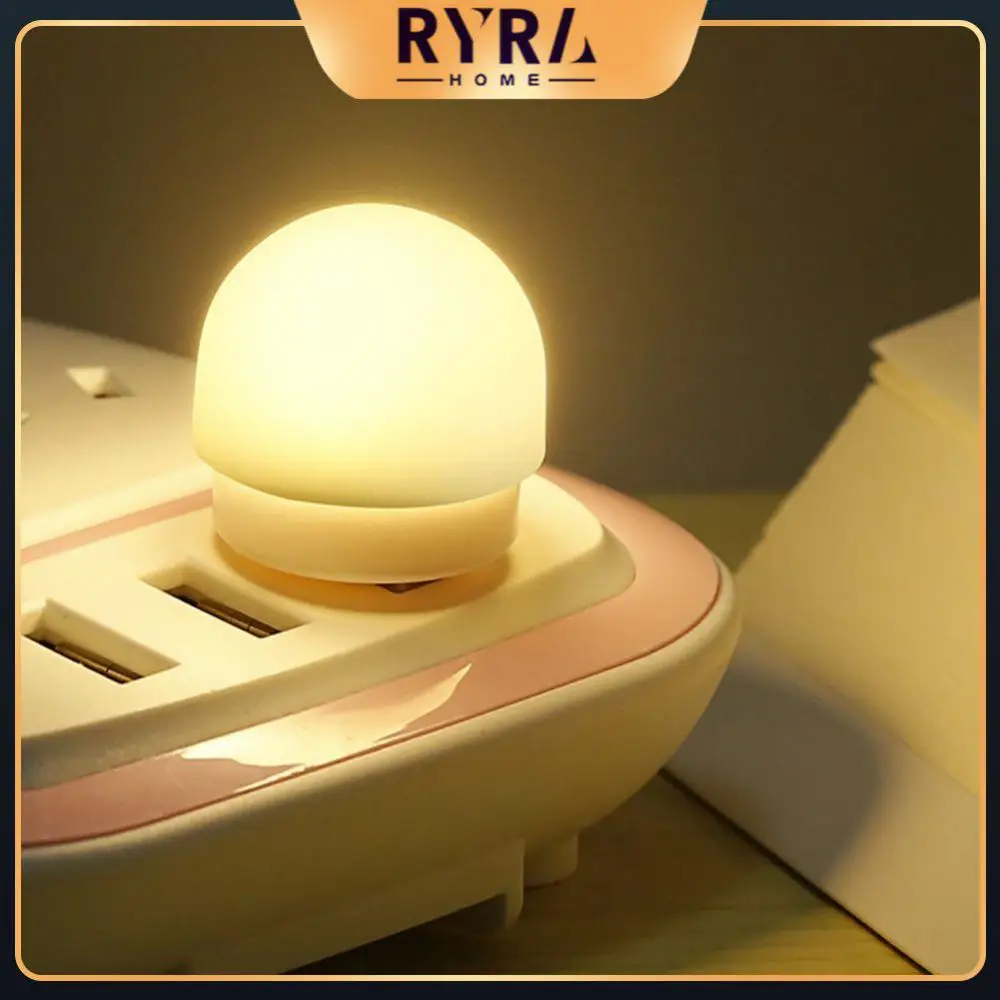 

6500k White Light Small Round Reading Light Long Endurance Usb Plug Lamp Soft Light Eye Protection Usb Book Light Lamp 5g 1w