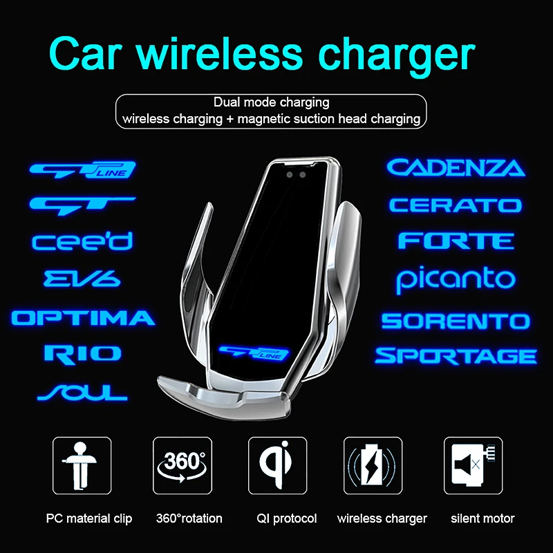 Smart Induction Wireless Charging Car Phone Holder For Kia EV6 Ceed Soul Rio GT GTLINE Optima Sportage Accessories
Smart Induction Wireless Charging Car Phone Holder For Kia EV6 Ceed Soul Rio GT GTLINE Optima Sportage Accessories
