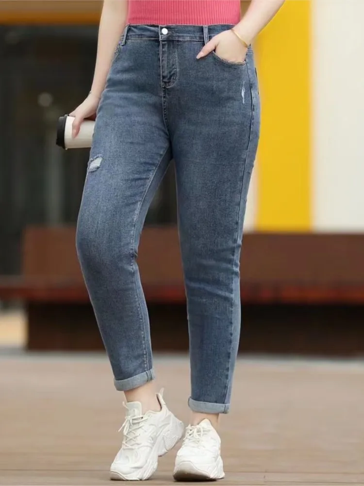 Women's Clothing Jeans 2022 Spring Fashion Hole High Waist Stretch Denim Pencil Pants VINTAGE Slim Bottoms Blue Grey D6-E011
Women's Clothing Jeans 2022 Spring Fashion Hole High Waist Stretch Denim Pencil Pants VINTAGE Slim Bottoms Blue Grey D6-E011