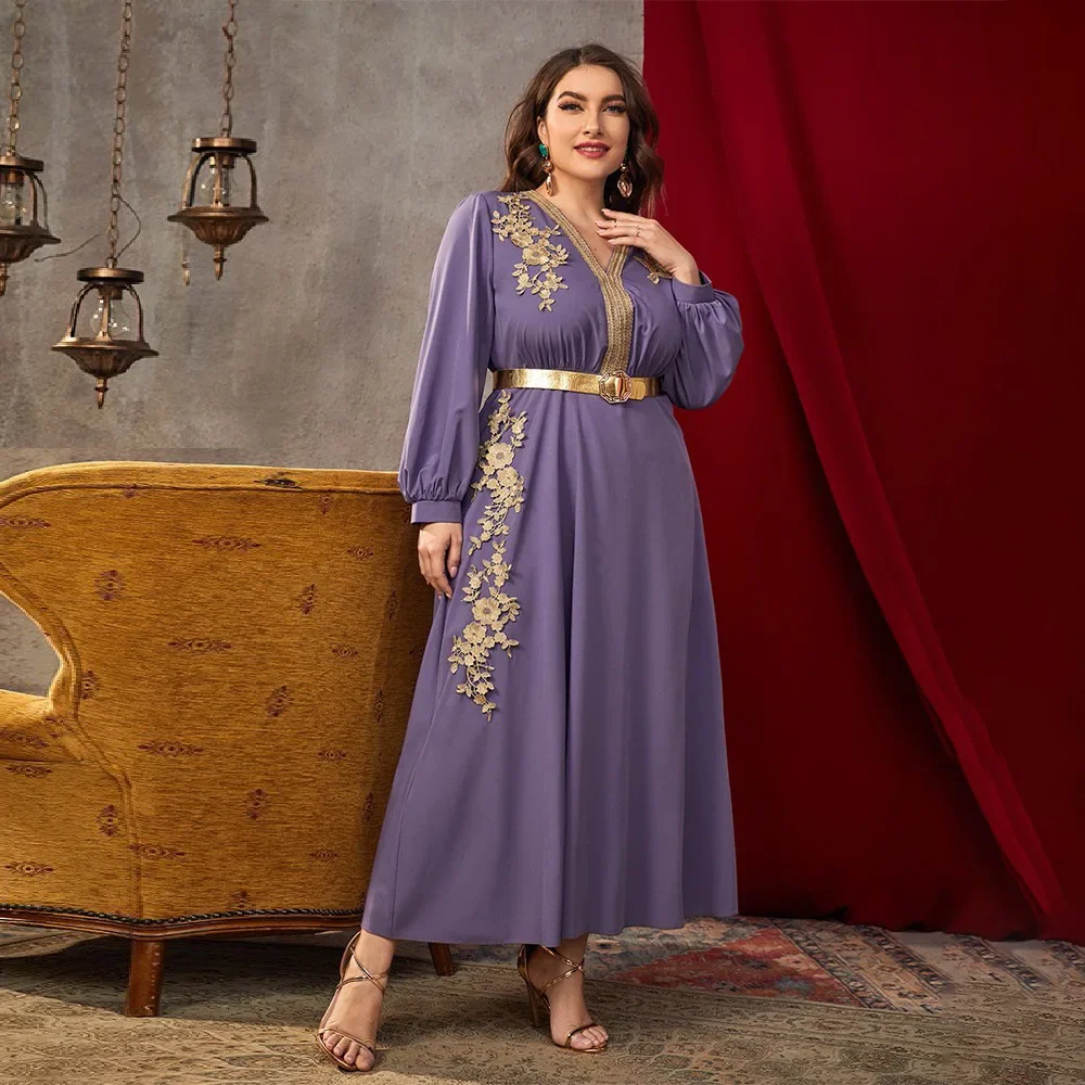 Fashion casual V-neck loose fitting high waisted A-line dress plus size long sleeve dresses for women
Fashion casual V-neck loose fitting high waisted A-line dress plus size long sleeve dresses for women