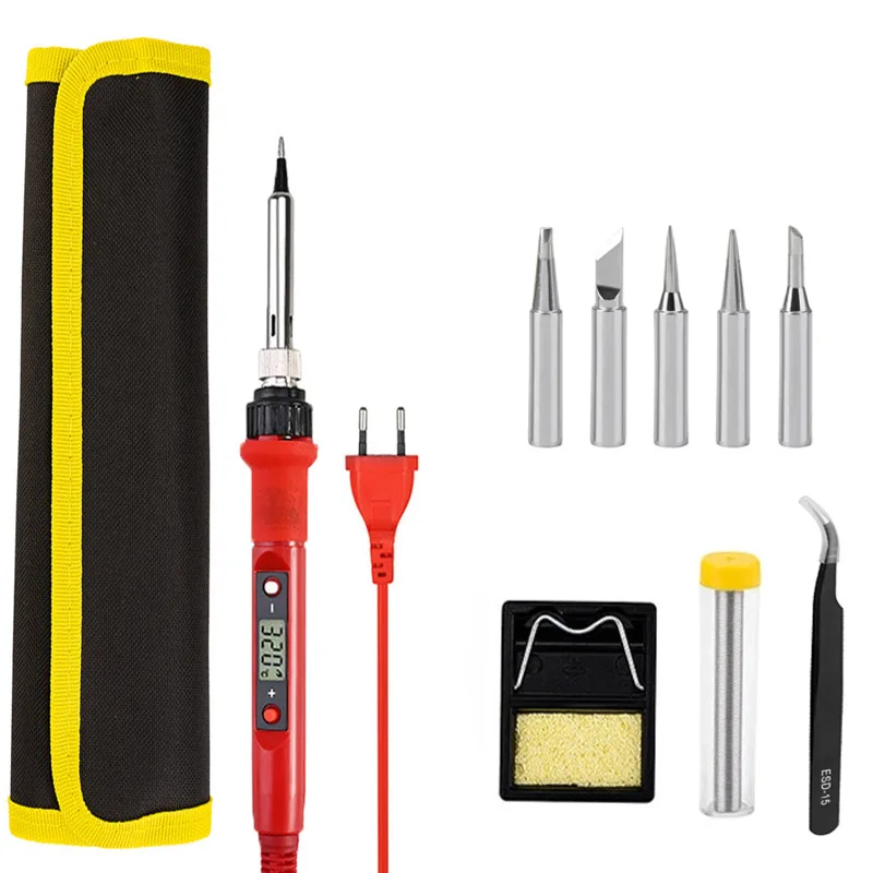 Electric Soldering Iron Kits Tools 220V/110V 80W LCD Digital Display Adjustable Temperature For Phone Computer Appliance Repair
Electric Soldering Iron Kits Tools 220V/110V 80W LCD Digital Display Adjustable Temperature For Phone Computer Appliance Repair
