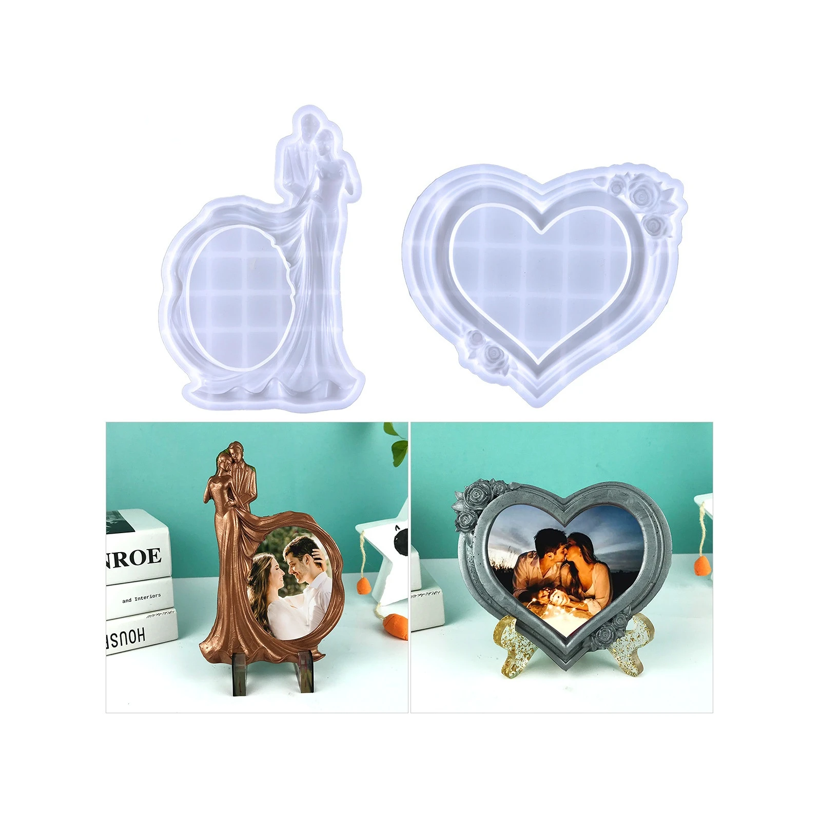 Valentine's Day Photo Frame Epoxy Resin Mold DIY Love Couple Photo Frame Valentine's Day Gift Silicone Mold
Valentine's Day Photo Frame Epoxy Resin Mold DIY Love Couple Photo Frame Valentine's Day Gift Silicone Mold