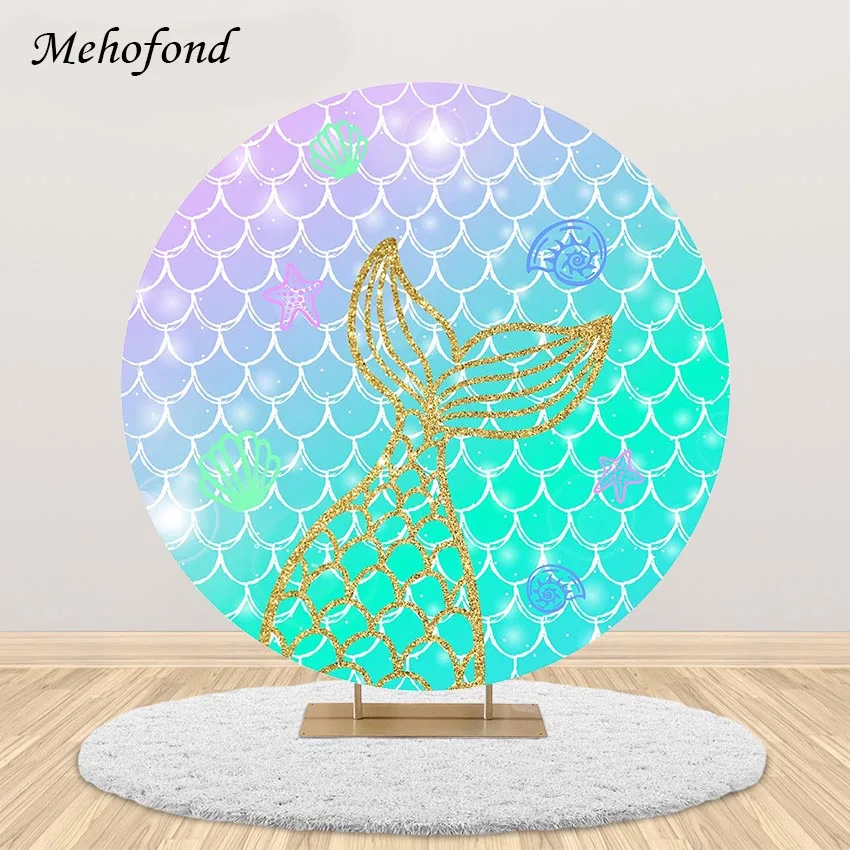 Mehofond Round Photography Background Mermaid Tail Purple Blue Scales Glitter Birthday Party Elastic Cover Photo Backdrop Studio
Mehofond Round Photography Background Mermaid Tail Purple Blue Scales Glitter Birthday Party Elastic Cover Photo Backdrop Studio