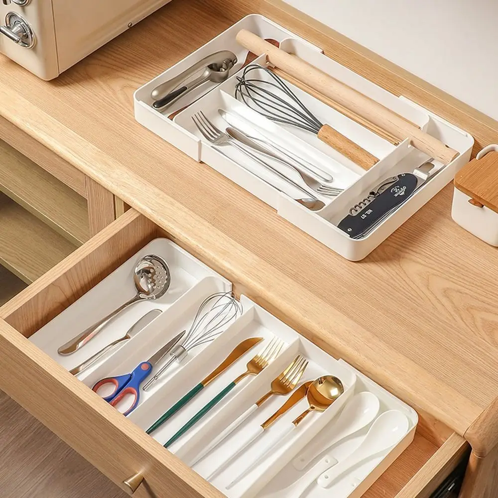 White Expandable Drawer Divider Box Versatile Plastic Space-saving Drawer Storage Box Adjustable Drawer Organizers Flatware 
White Expandable Drawer Divider Box Versatile Plastic Space-saving Drawer Storage Box Adjustable Drawer Organizers Flatware