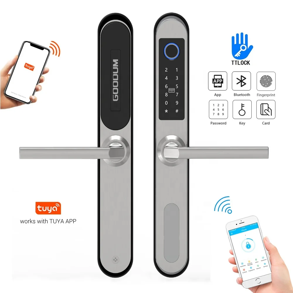 Goodum Security Locks Keys Smart Locks TTLock Tuya APP Unlock European Fingerprint Electronic RF Card Password Key Door Locks
Goodum Security Locks Keys Smart Locks TTLock Tuya APP Unlock European Fingerprint Electronic RF Card Password Key Door Locks
