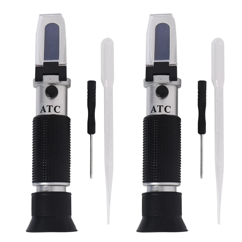 2X Beer Wort And Wine Refractometer, Dual Scale - Specific Gravity 1.000-1.120 And Brix 0-32%, (Aluminum) CNIM Hot
2X Beer Wort And Wine Refractometer, Dual Scale - Specific Gravity 1.000-1.120 And Brix 0-32%, (Aluminum) CNIM Hot