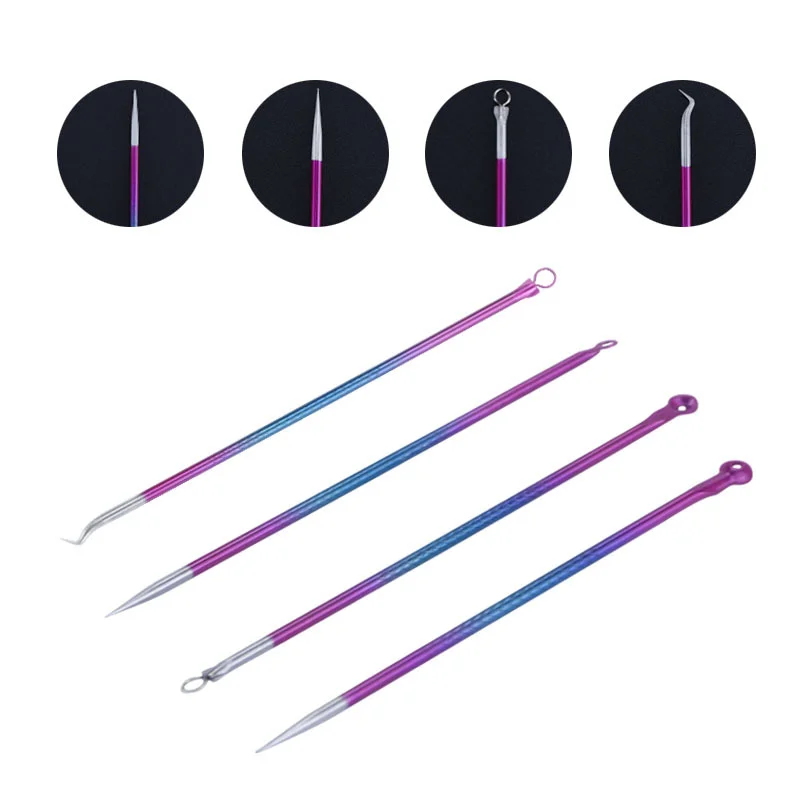 4PCS Acne Blackhead Removal Needles Hook Black Dots Cleaner Black Head Pore Cleaner Deep Cleansing Tool Face Skin Care Tool
4PCS Acne Blackhead Removal Needles Hook Black Dots Cleaner Black Head Pore Cleaner Deep Cleansing Tool Face Skin Care Tool