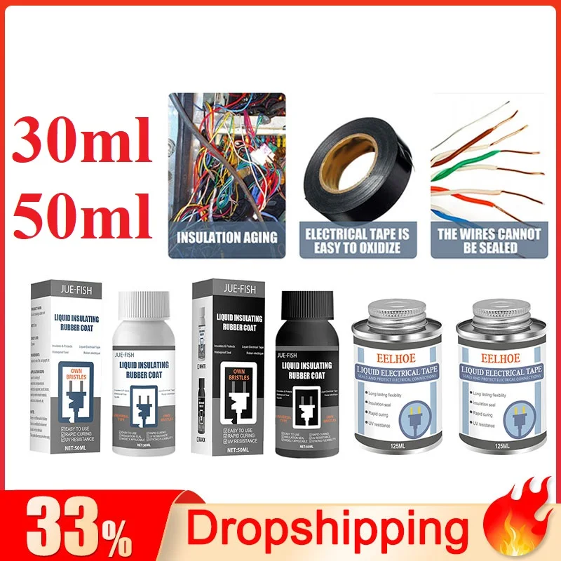 30/50ml Insulation Electrical Sealant Liquid Tape Paste Waterproof Anti UV Fast Dry Lamp Board Electronic Sealant No Corrosion
30/50ml Insulation Electrical Sealant Liquid Tape Paste Waterproof Anti UV Fast Dry Lamp Board Electronic Sealant No Corrosion