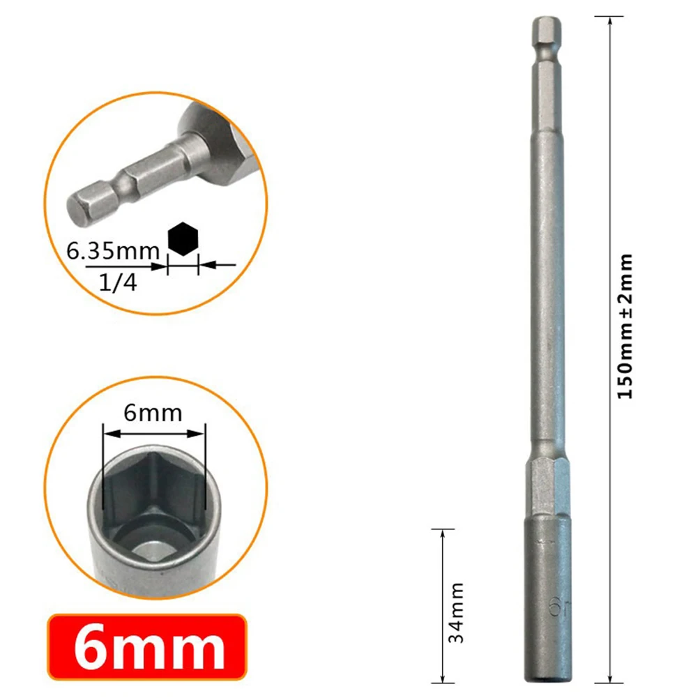 Socket Wrench 5pcs 6mm-14mm 150mm Adapter Socket Wrench Carpentry Chrome Vanadium Steel Hexagon Nut Driver Bit
Socket Wrench 5pcs 6mm-14mm 150mm Adapter Socket Wrench Carpentry Chrome Vanadium Steel Hexagon Nut Driver Bit