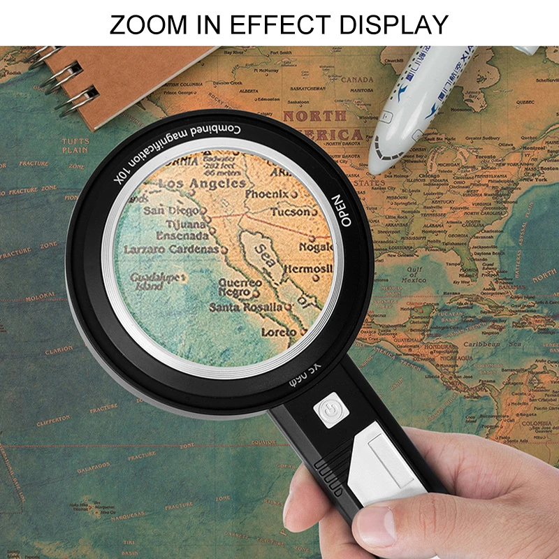 Handheld Magnifying Glass Loupe Reading Jewelry LED Illuminated Lighted Magnifier for Reading Soldering Inspection Coins
Handheld Magnifying Glass Loupe Reading Jewelry LED Illuminated Lighted Magnifier for Reading Soldering Inspection Coins