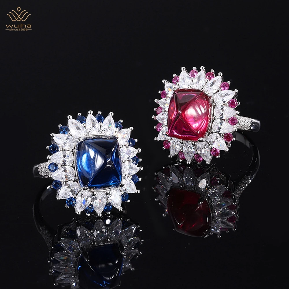 WUIHA 925 Sterling Silver 18K White Gold 10*12MM Sapphire Faceted Gemstone Ring For Women Anniversary Gift Jewelry Drop Shipping
WUIHA 925 Sterling Silver 18K White Gold 10*12MM Sapphire Faceted Gemstone Ring For Women Anniversary Gift Jewelry Drop Shipping