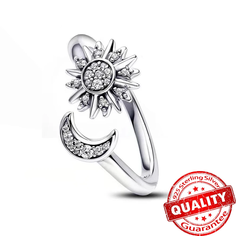 New Arrival 925 Sterling Silver Sun and Celestial Moon Stackable Opening Ring Finger Ring DIY Silver Jewelry Wedding Party Gift
New Arrival 925 Sterling Silver Sun and Celestial Moon Stackable Opening Ring Finger Ring DIY Silver Jewelry Wedding Party Gift