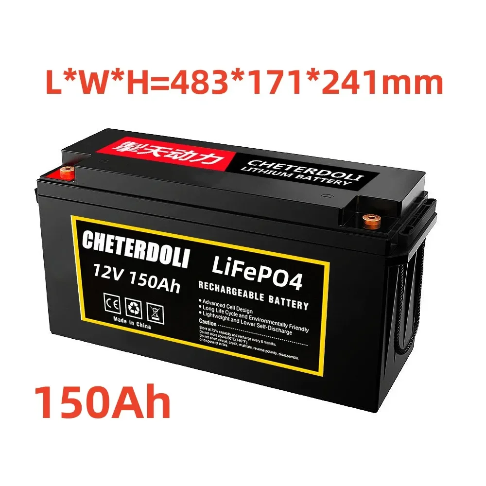 12V 150Ah LiFePO4 Battery Built-in BMS Lithium Iron Phosphate Cell For RV Campers Golf Cart Off-Road Off-Grid Solar With Charger
12V 150Ah LiFePO4 Battery Built-in BMS Lithium Iron Phosphate Cell For RV Campers Golf Cart Off-Road Off-Grid Solar With Charger