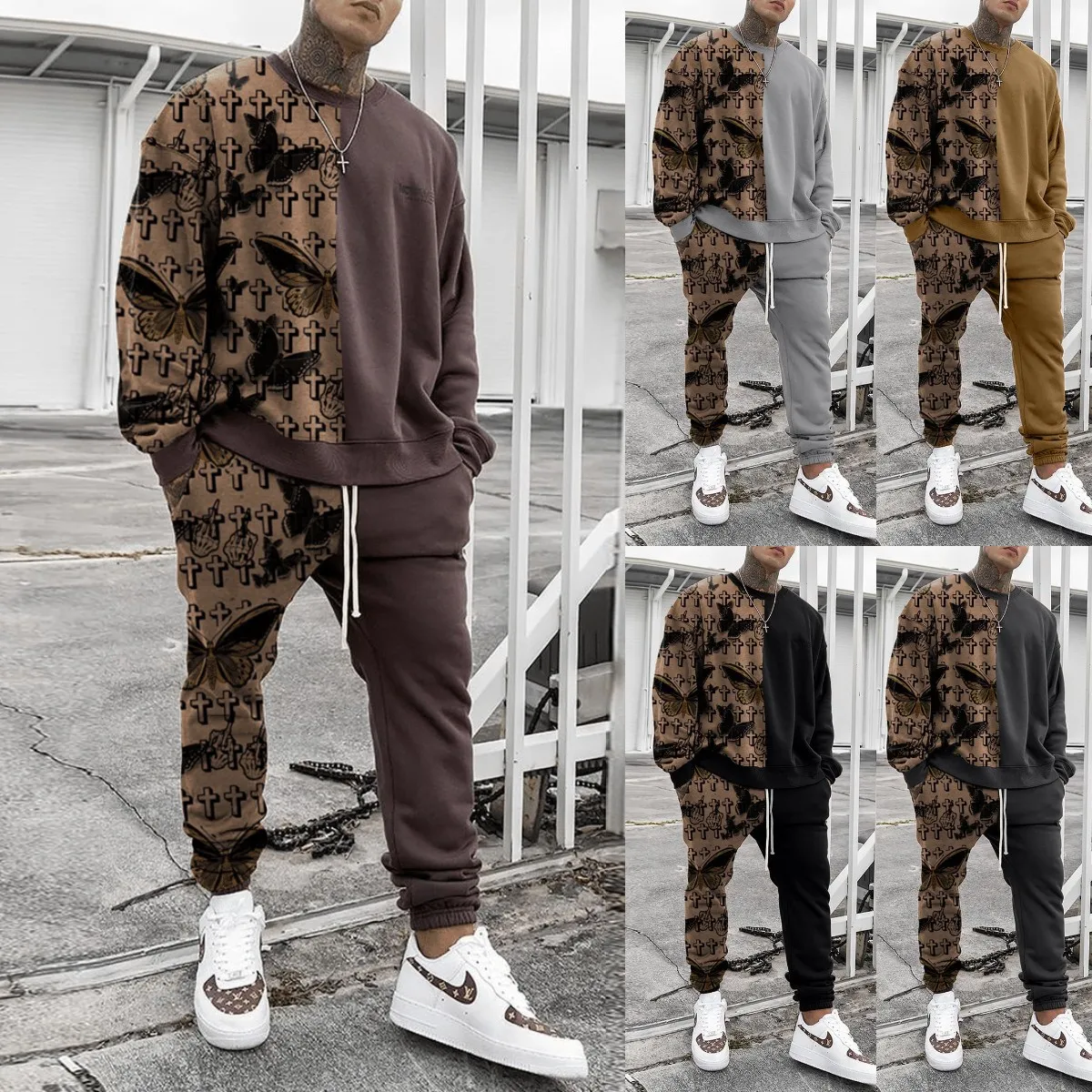 2022 European And American New Men's Autumn Two-Piece Long-Sleeved Trousers Casual Loose Printed Men's Sweater Suit
2022 European And American New Men's Autumn Two-Piece Long-Sleeved Trousers Casual Loose Printed Men's Sweater Suit