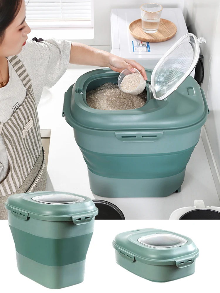 Tank Container Kitchen Bucket Storage Food Container Rice Dispenser Box Pet Storage Foldable Insect-proof Cereal Jar Food
Tank Container Kitchen Bucket Storage Food Container Rice Dispenser Box Pet Storage Foldable Insect-proof Cereal Jar Food