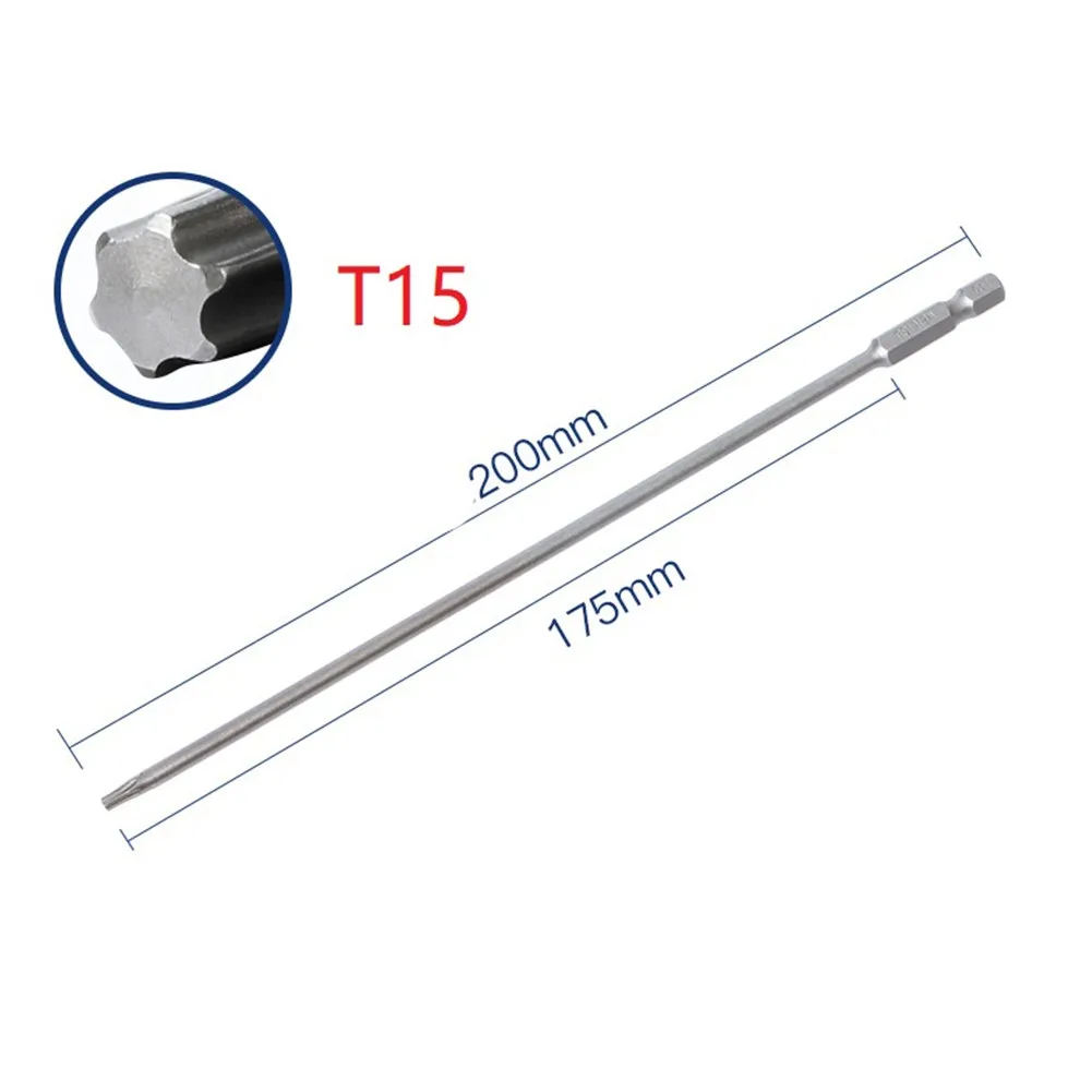 1/6 PCS Torx Screwdriver Bit 200mm Magnetic Torx Screwdriver Bit S2 Alloy Steel For Electric/hand Screwdriver Manual Tools
1/6 PCS Torx Screwdriver Bit 200mm Magnetic Torx Screwdriver Bit S2 Alloy Steel For Electric/hand Screwdriver Manual Tools