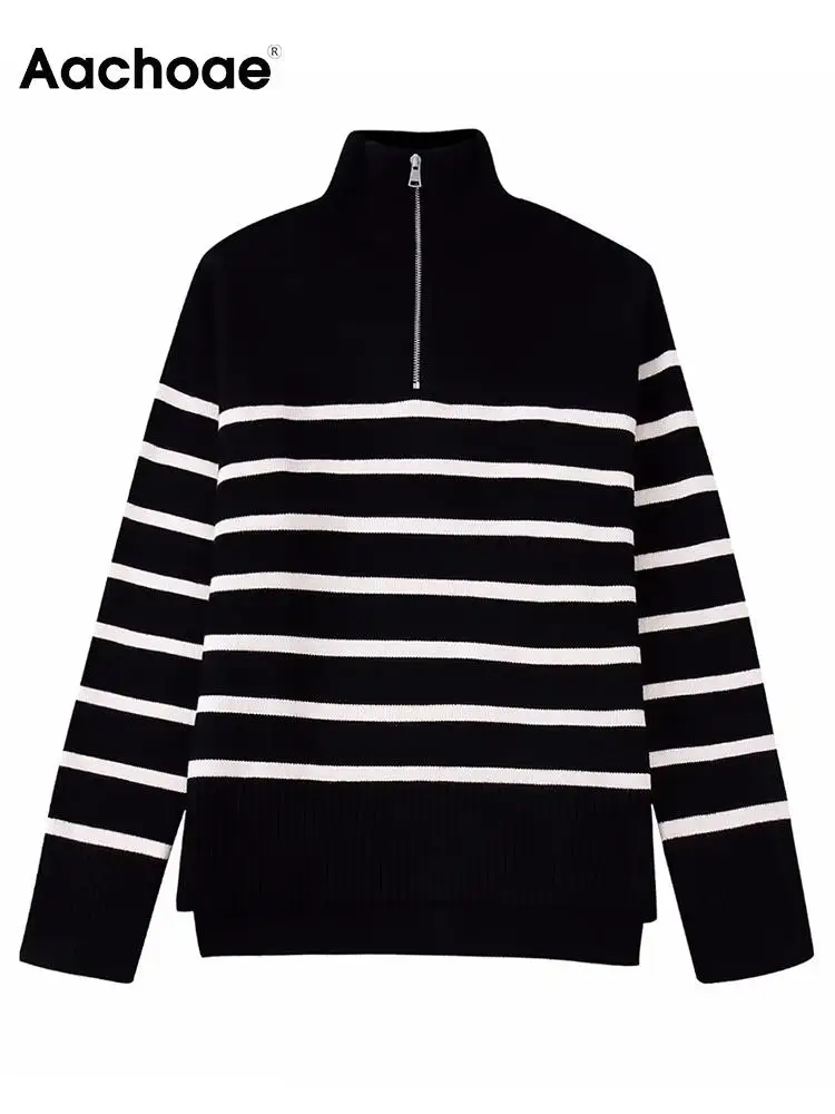 Aachoae Women Casual Striped Printed Sweater Fashion Turteneck Long Sleeve Jumper Sweaters Ladies Warm Loose Pullover Tops
Aachoae Women Casual Striped Printed Sweater Fashion Turteneck Long Sleeve Jumper Sweaters Ladies Warm Loose Pullover Tops