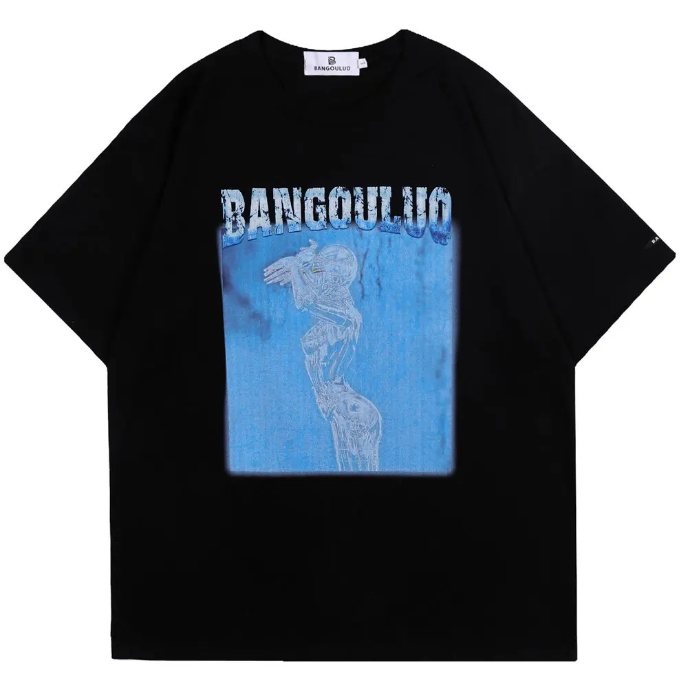 Men T-shirt Silver Robot Print Cotton O-neck T Shirt Top 2022 Streetwear Harajuku Casual Hip Hop Summer Short Sleeve T-shirts
Men T-shirt Silver Robot Print Cotton O-neck T Shirt Top 2022 Streetwear Harajuku Casual Hip Hop Summer Short Sleeve T-shirts