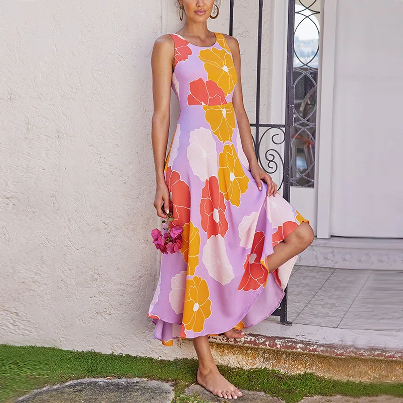 New Dress Temperament Elegant Fashion Print Waist-Slimming Dress Women's Clothing
New Dress Temperament Elegant Fashion Print Waist-Slimming Dress Women's Clothing