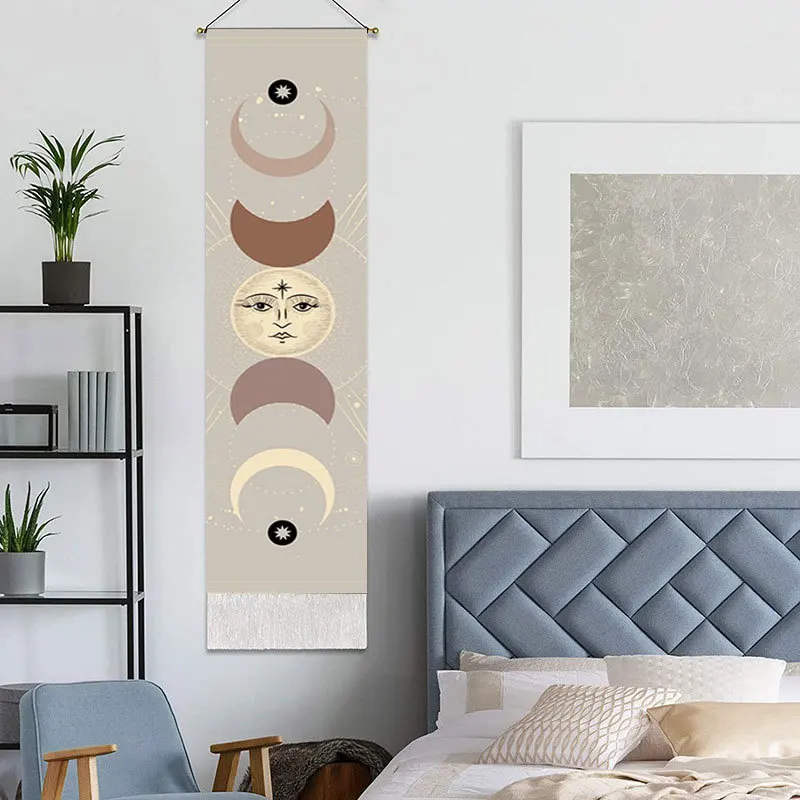 Sun Moon Tapestry Wall Hanging Indian Mandala Boho Printed Macrame Cotton and Linen Tapiz Witchcraft Wall Cloth Tapestries
Sun Moon Tapestry Wall Hanging Indian Mandala Boho Printed Macrame Cotton and Linen Tapiz Witchcraft Wall Cloth Tapestries