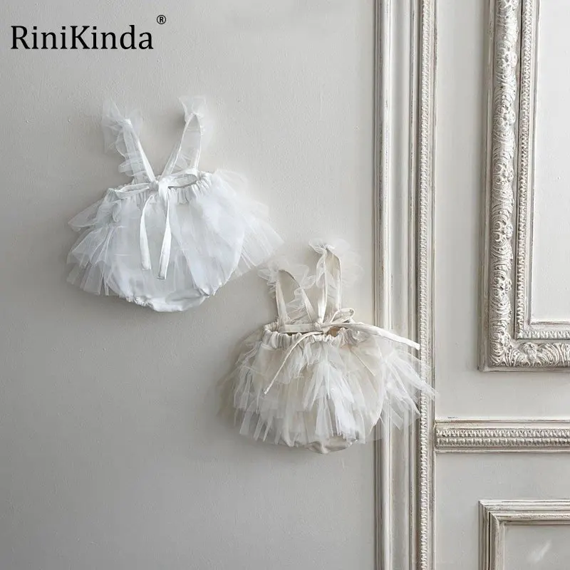 

RiniKinda 2022 Baby Clothes Romper for Newborns Bodysuit Children's Clothing Girl Bodysuit Korean Style Overalls Girls Jumpsuit