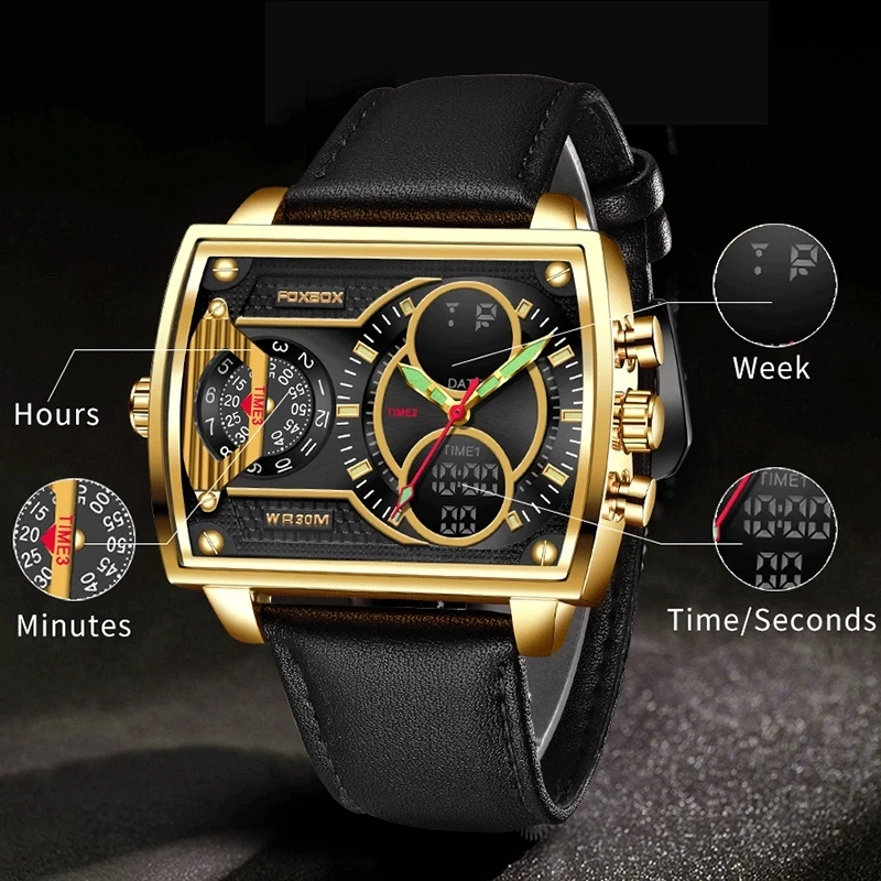 Watches Men Square Digital Sport Creative Clock Relogio Masculino Luxury Man Watch Waterproof Quartz Wristwatch Men Montre Homme
Watches Men Square Digital Sport Creative Clock Relogio Masculino Luxury Man Watch Waterproof Quartz Wristwatch Men Montre Homme