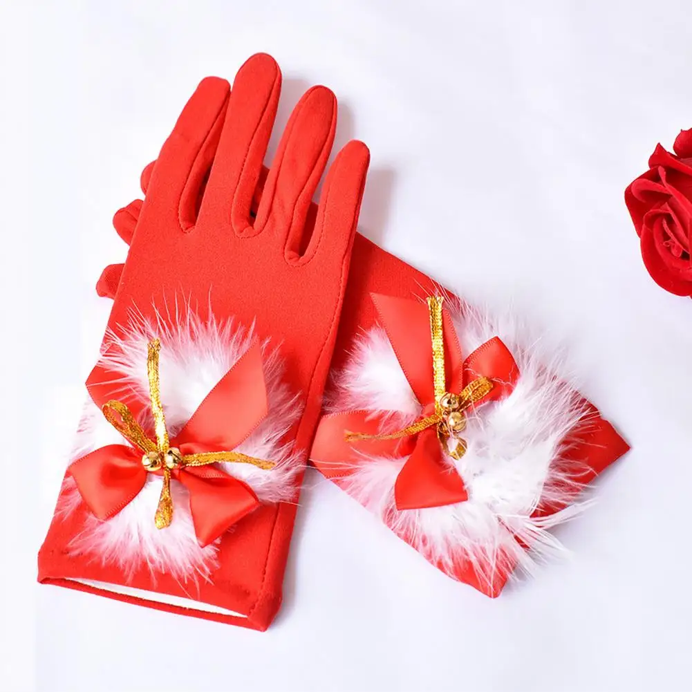 Trendy Women Gloves Bowknot Skin-touch Women Red Gloves Christmas Costume Soft Red Gloves for Wedding
Trendy Women Gloves Bowknot Skin-touch Women Red Gloves Christmas Costume Soft Red Gloves for Wedding
