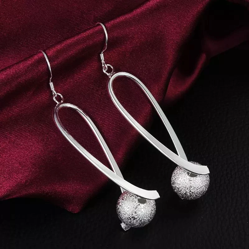 Hot Popular 925 Stamped Silver fine Frosted beads earrings for Women wild party classic fashion jewelry Holiday gifts
Hot Popular 925 Stamped Silver fine Frosted beads earrings for Women wild party classic fashion jewelry Holiday gifts