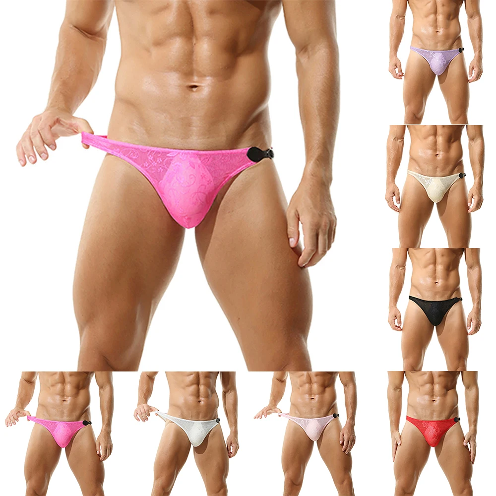 Removeable Bugle Pouch Thong Mens Sexy Lace Briefs Low Rise Leather Buckle Underwear Pouch Panties Elastic See Through Knickers
Removeable Bugle Pouch Thong Mens Sexy Lace Briefs Low Rise Leather Buckle Underwear Pouch Panties Elastic See Through Knickers