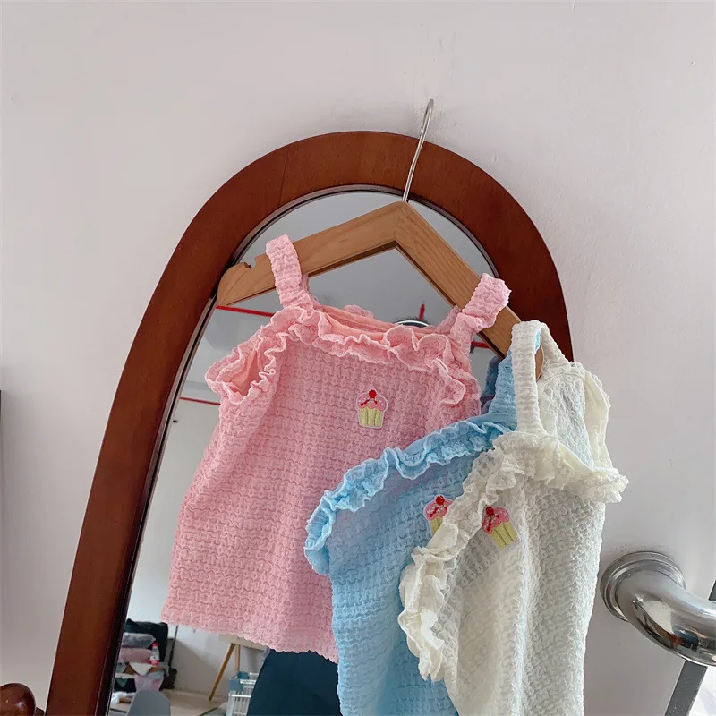 2-7T Toddler Kid Baby Girls Vest 2023 New Summer Top Suspender Ruffles Girls Shirt Loose Sweet Childrens Shirt Outfits
2-7T Toddler Kid Baby Girls Vest 2023 New Summer Top Suspender Ruffles Girls Shirt Loose Sweet Childrens Shirt Outfits