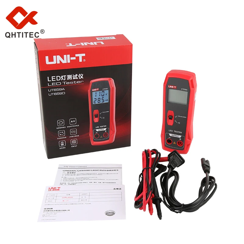 QHTITEC UT659D LED Tester Meter LCD Display Test Value Intelligent Adjustment Of Voltage And Current Multimeter With Backlight
QHTITEC UT659D LED Tester Meter LCD Display Test Value Intelligent Adjustment Of Voltage And Current Multimeter With Backlight