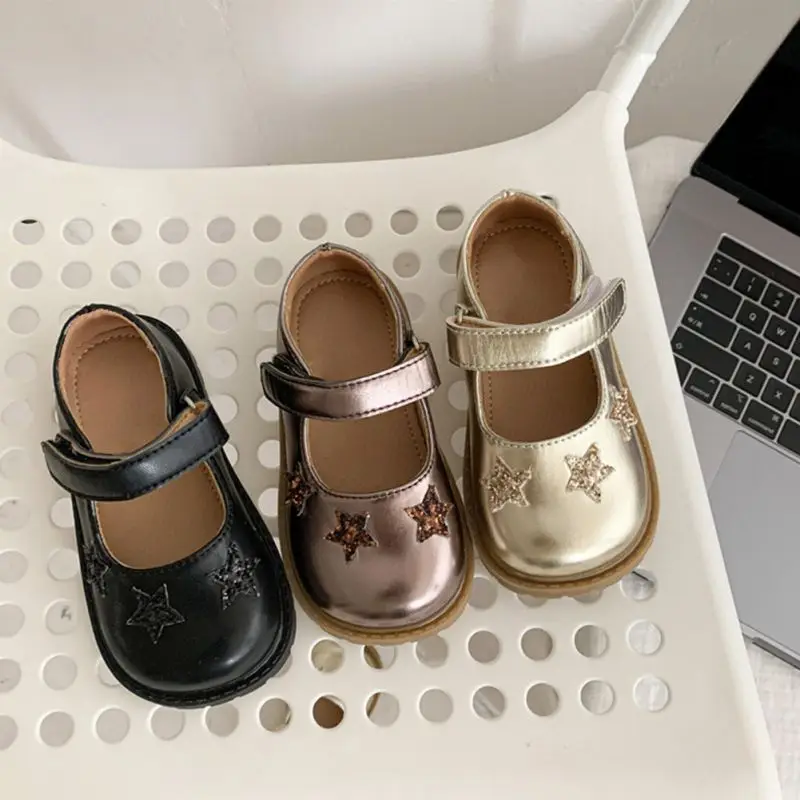 Spring Fall Girls Sequins Stars Shoes Casual Non-slip Small PU Leather Princess Shoes Soft Bottom Performance Flats Shoes
Spring Fall Girls Sequins Stars Shoes Casual Non-slip Small PU Leather Princess Shoes Soft Bottom Performance Flats Shoes