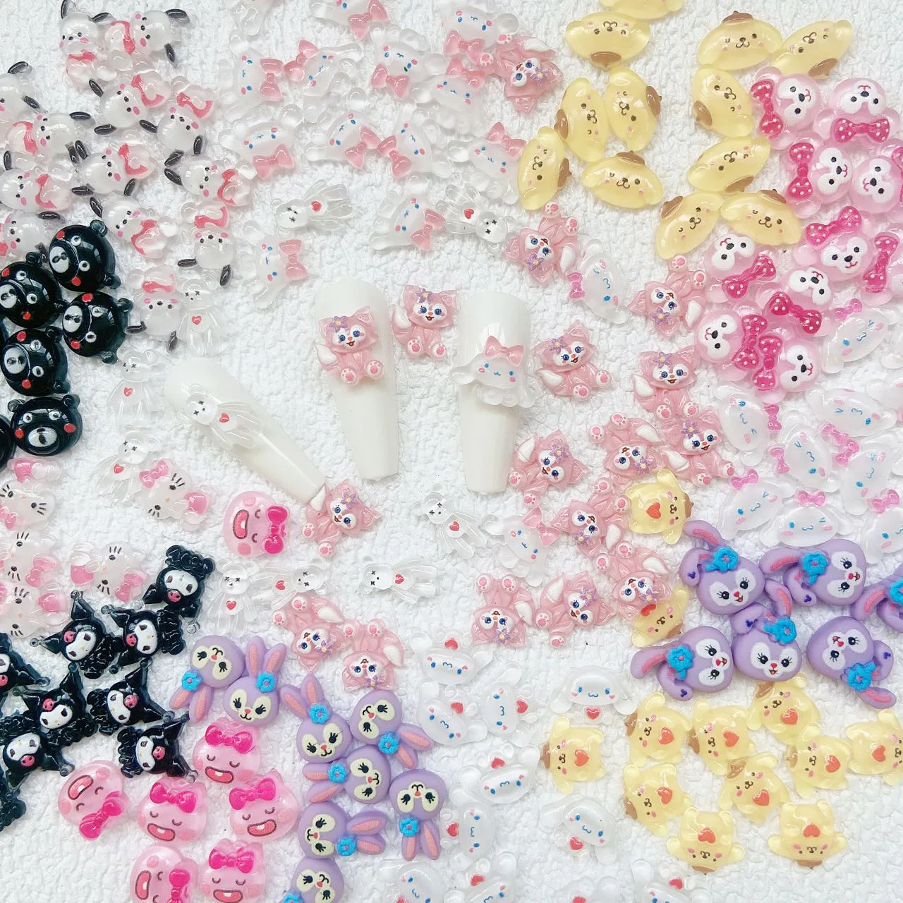 Anime Sanrio Cartoon Nail Jewelry Charms Kawaii Hello Kitty Kuromi Nail Rhinestone Gems for Manicure DIY Crafts Cute Gift
Anime Sanrio Cartoon Nail Jewelry Charms Kawaii Hello Kitty Kuromi Nail Rhinestone Gems for Manicure DIY Crafts Cute Gift
