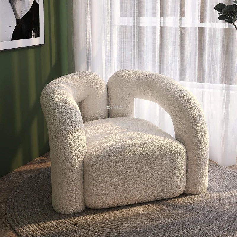 Nordic Fabric Living Room Chairs Simple Modern Lamb Wool Single Sofa Chair Leisure Designer Balcony Lazy Sofa Home Furniture
Nordic Fabric Living Room Chairs Simple Modern Lamb Wool Single Sofa Chair Leisure Designer Balcony Lazy Sofa Home Furniture
