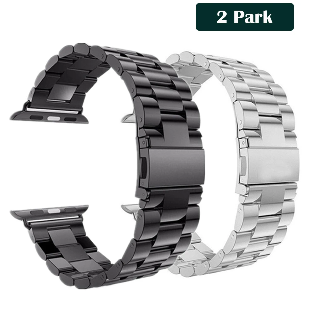 2 PCS strap for Apple watch series 7 45mm/41mm iWatch 6 5 4 3 Se 42mm 38 mm Stainless steel bracelet apple watch band 44mm 40mm
2 PCS strap for Apple watch series 7 45mm/41mm iWatch 6 5 4 3 Se 42mm 38 mm Stainless steel bracelet apple watch band 44mm 40mm