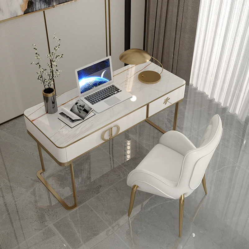 Minimalist luxury desk Post-modern minimalist baking paint home study desk stainless steel slate computer desk
Minimalist luxury desk Post-modern minimalist baking paint home study desk stainless steel slate computer desk