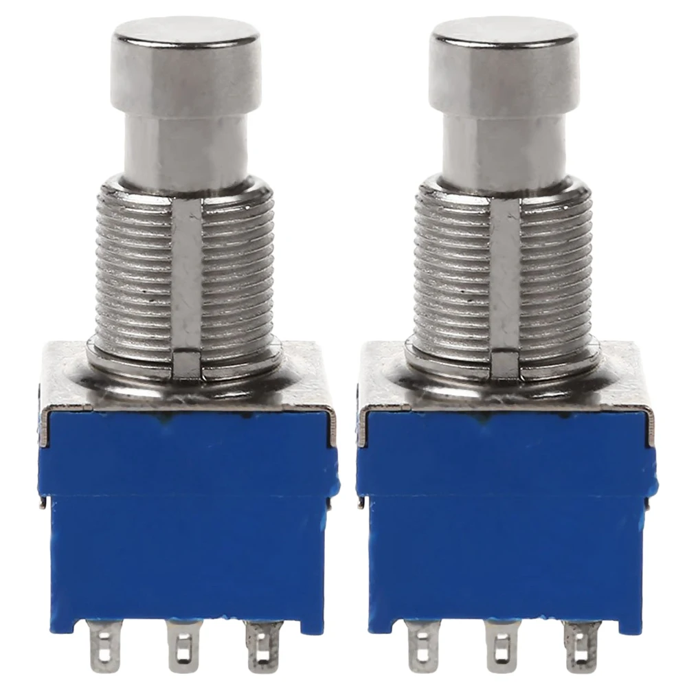 2Pcs Guitar Effect Switches 9-Pin Guitar Effects Pedal Box Stomp Foot Metal Switch True Bypass Blue
2Pcs Guitar Effect Switches 9-Pin Guitar Effects Pedal Box Stomp Foot Metal Switch True Bypass Blue
