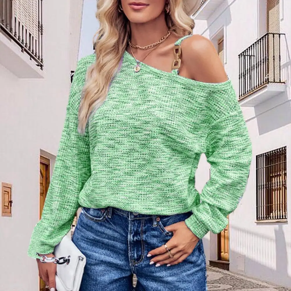 One Shoulder T-shirt Lady Elastic Cuff Blouse Soft Breathable Women's One Shoulder Blouse Loose Fit Long Sleeve for Spring
One Shoulder T-shirt Lady Elastic Cuff Blouse Soft Breathable Women's One Shoulder Blouse Loose Fit Long Sleeve for Spring