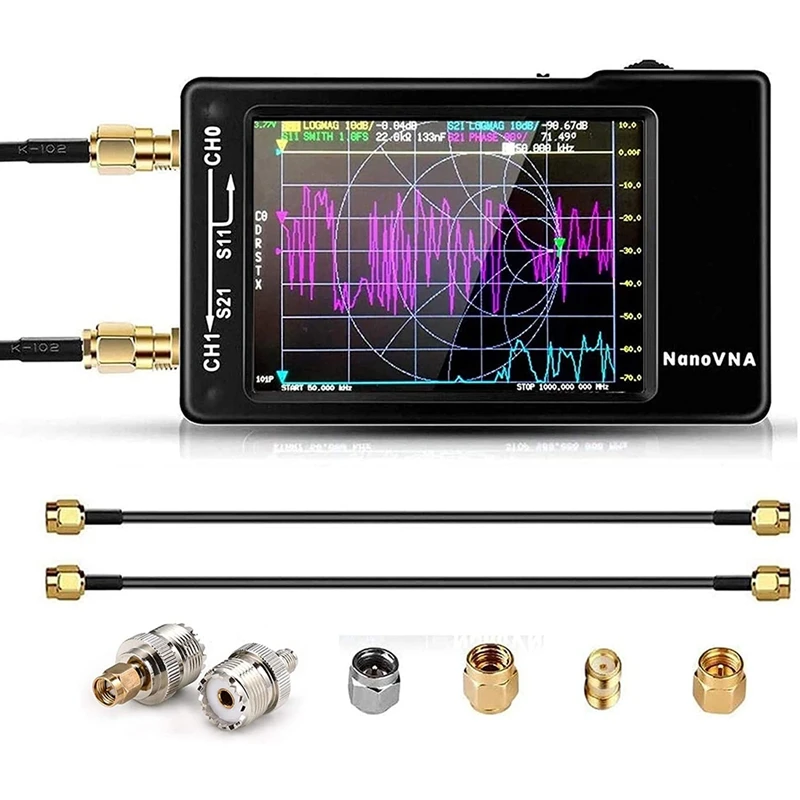 Nanovna-H REV3.4 Vector Network Analyzer,10Khz -1.5Ghz HF VHF UHF Antenna Analyzer Portable VNA With SMA Adapter
Nanovna-H REV3.4 Vector Network Analyzer,10Khz -1.5Ghz HF VHF UHF Antenna Analyzer Portable VNA With SMA Adapter