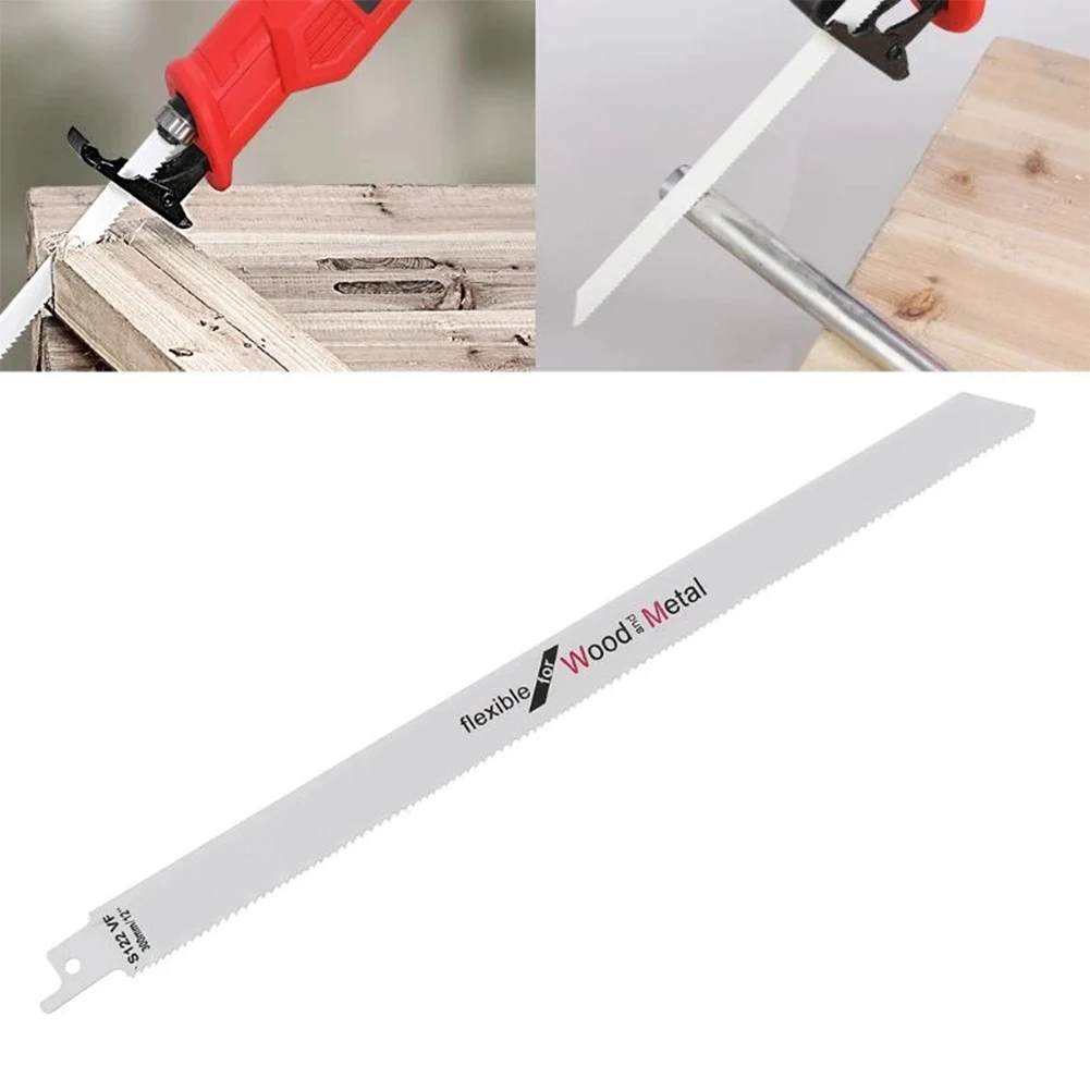 S122VF Reciprocating Saw Blade 300mm 11.8In High Carbon Steel Blades Effective Flexible Cutting Wood Metal Power Tool
S122VF Reciprocating Saw Blade 300mm 11.8In High Carbon Steel Blades Effective Flexible Cutting Wood Metal Power Tool