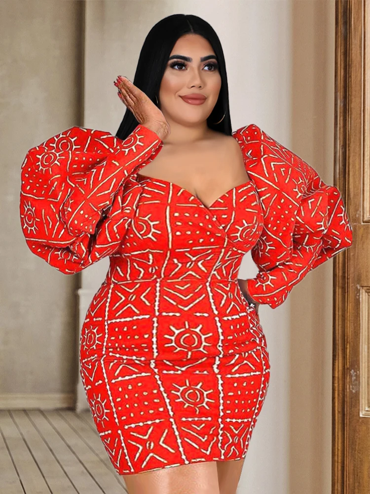 Printed Dresses Women Cocktail Event Party Long Lantern Sleeve Outfits Plus Size 4XL Red Mini Sexy Bodycon Evening Gowns 2023
Printed Dresses Women Cocktail Event Party Long Lantern Sleeve Outfits Plus Size 4XL Red Mini Sexy Bodycon Evening Gowns 2023